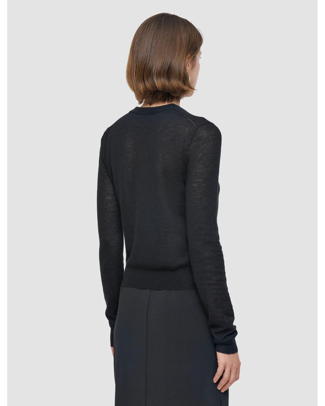 Joseph Black Cashair Round Neck Jumper