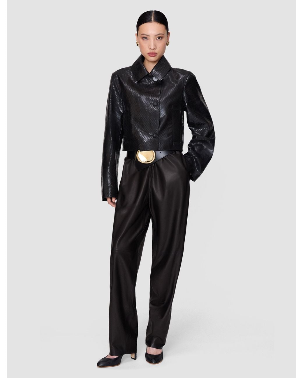 Joseph Black Edale Scaled Leather Jacket