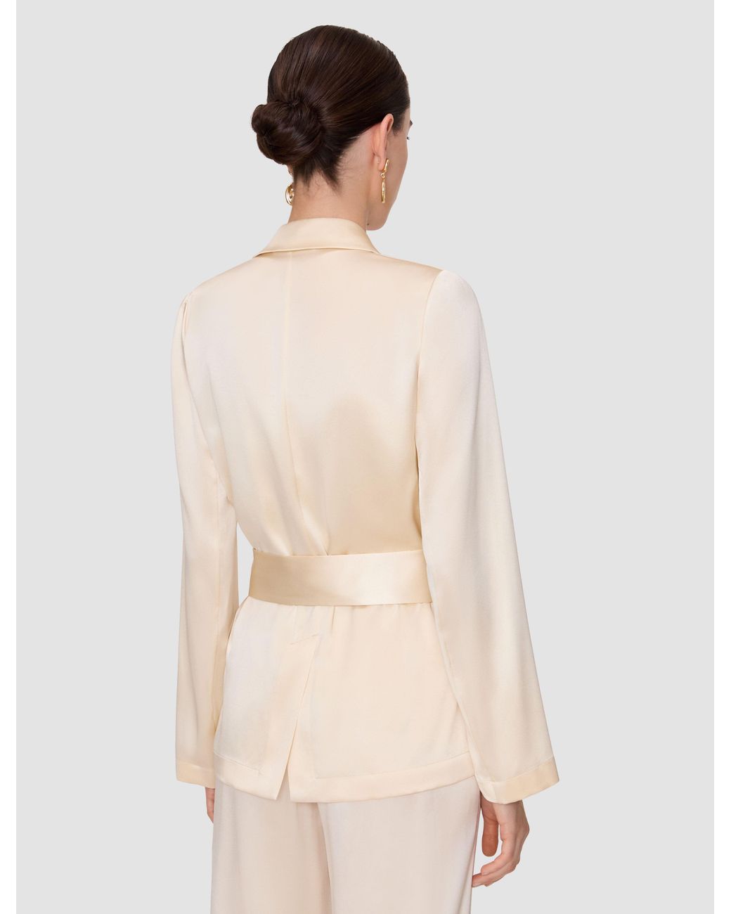 Joseph Natural Archer Silk Satin Jacket