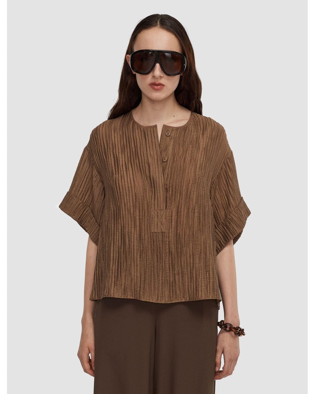 Joseph Brown Yani Fluid Crinkle Blouse