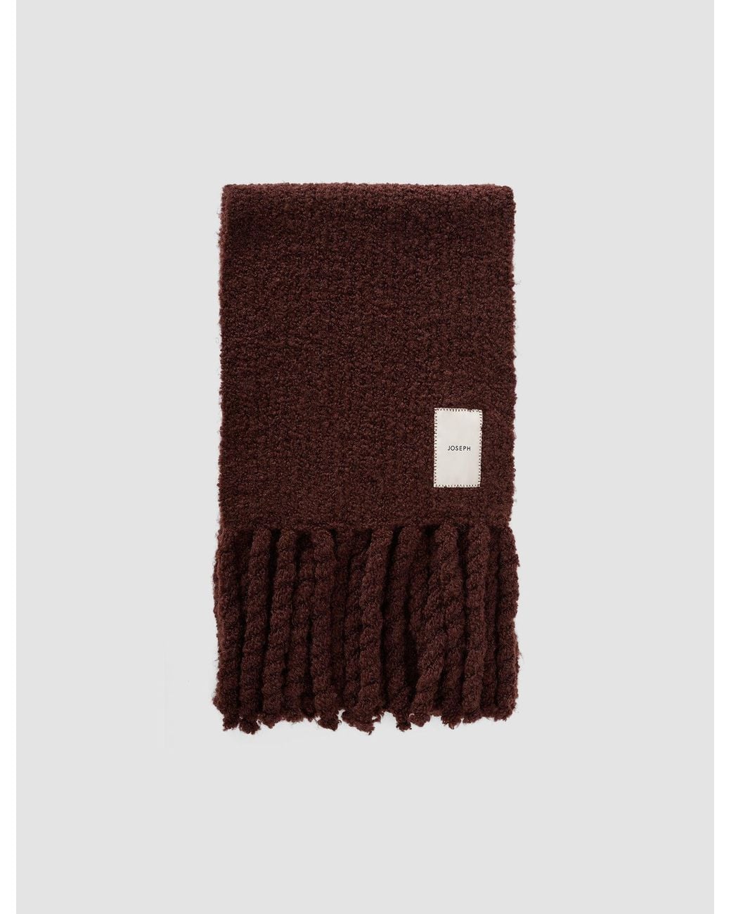 Joseph Purple Kai Fluffy Bouclé Scarf