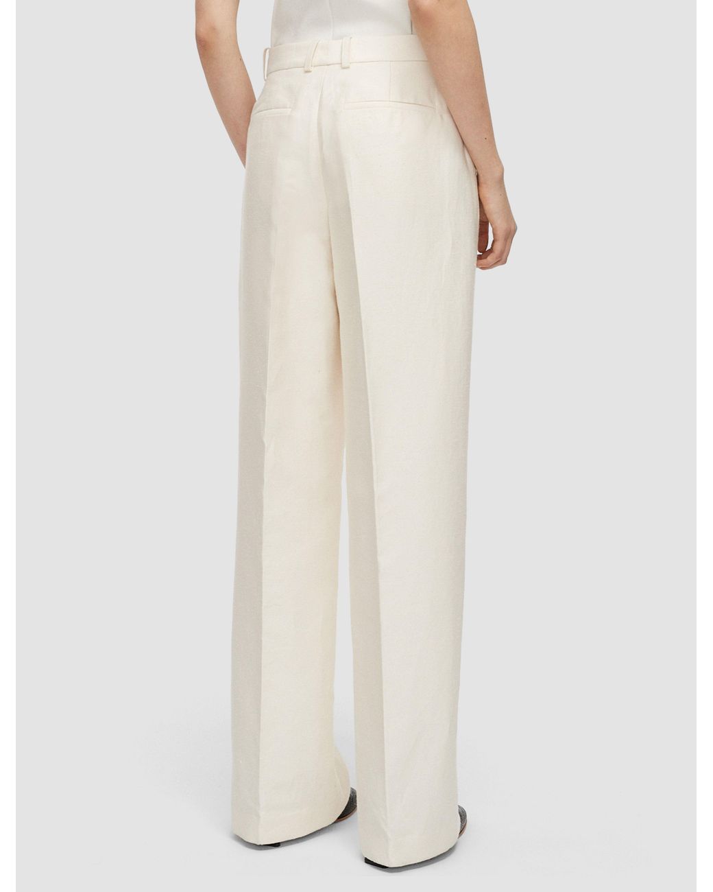 Joseph Natural Mitae Cotton Silk Blend Trousers