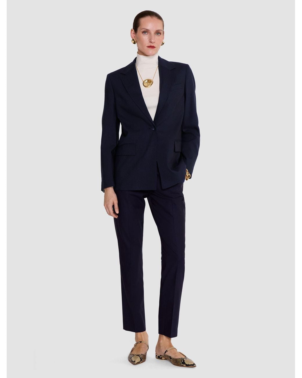 Joseph Blue Jackie Wool Tailoring Stretch Jacket