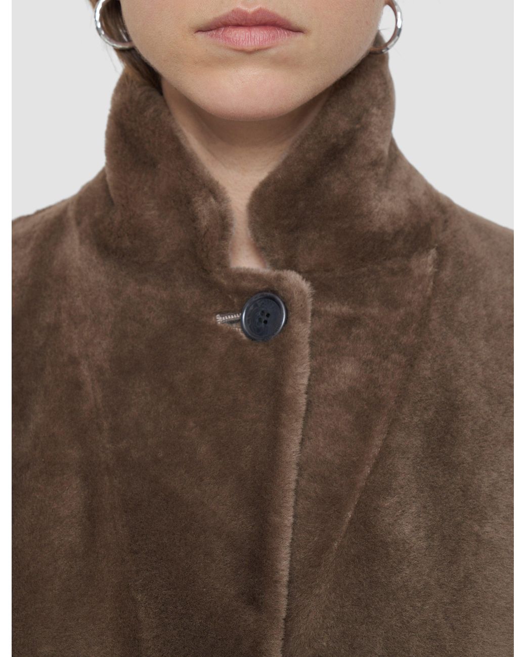 Joseph Natural Britanny Reversible Soft Shearling Coat