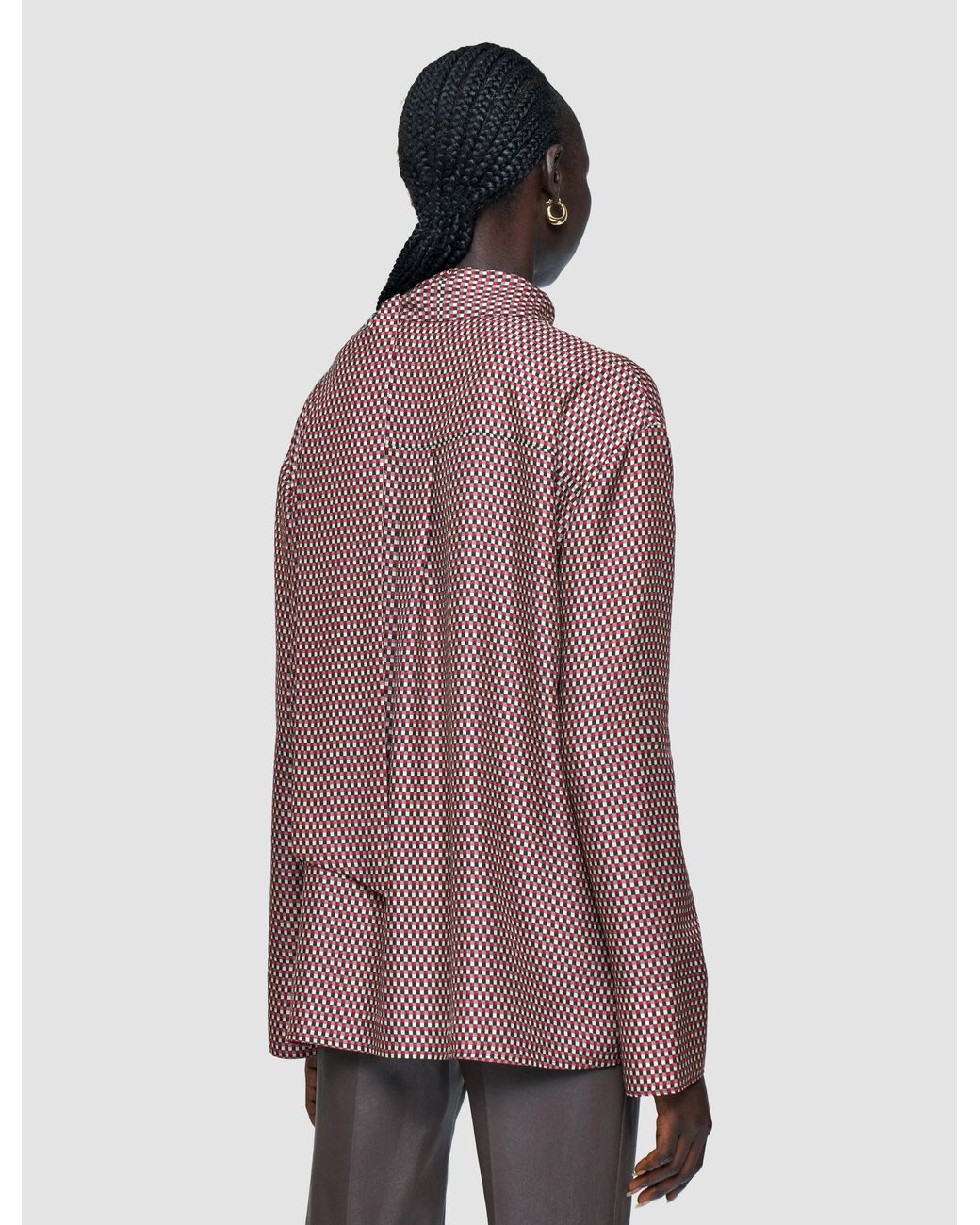 Joseph Brown Adele Printed Silk Blend Blouse