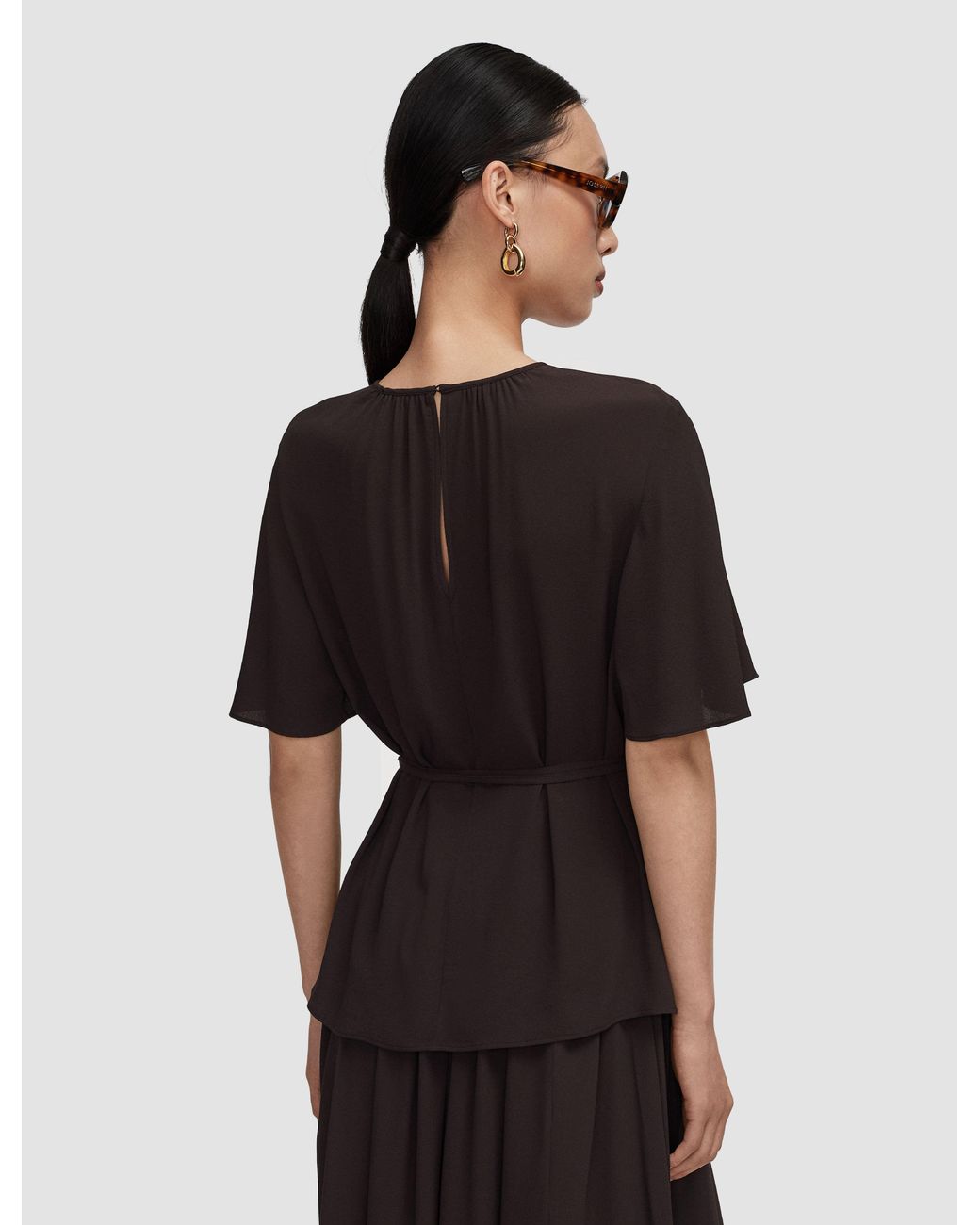Joseph Brown Libby Silk Blend Crepe Top