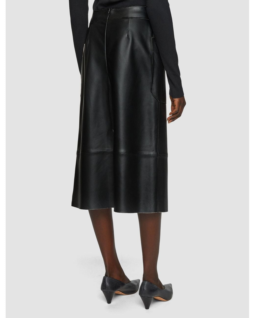 Joseph Black Blomfield Nappa Leather Skirt