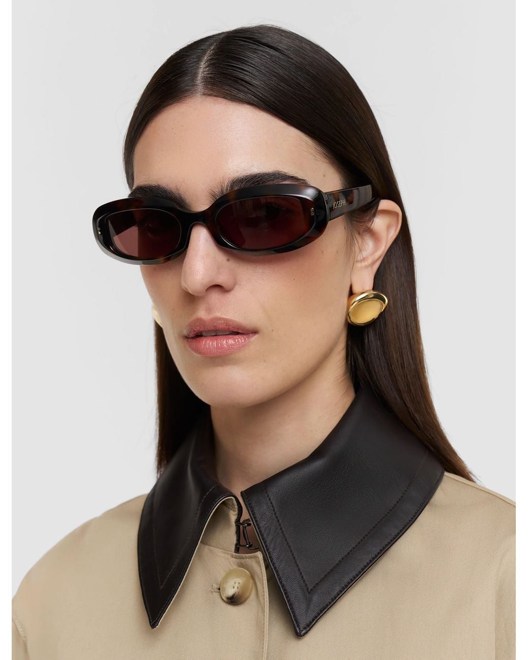 Joseph White Bahia Oval Sunglasses