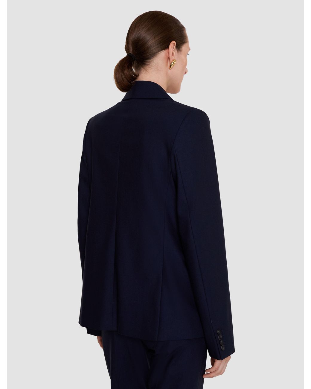 Joseph Blue Jaden Wool Tailoring Stretch Jacket