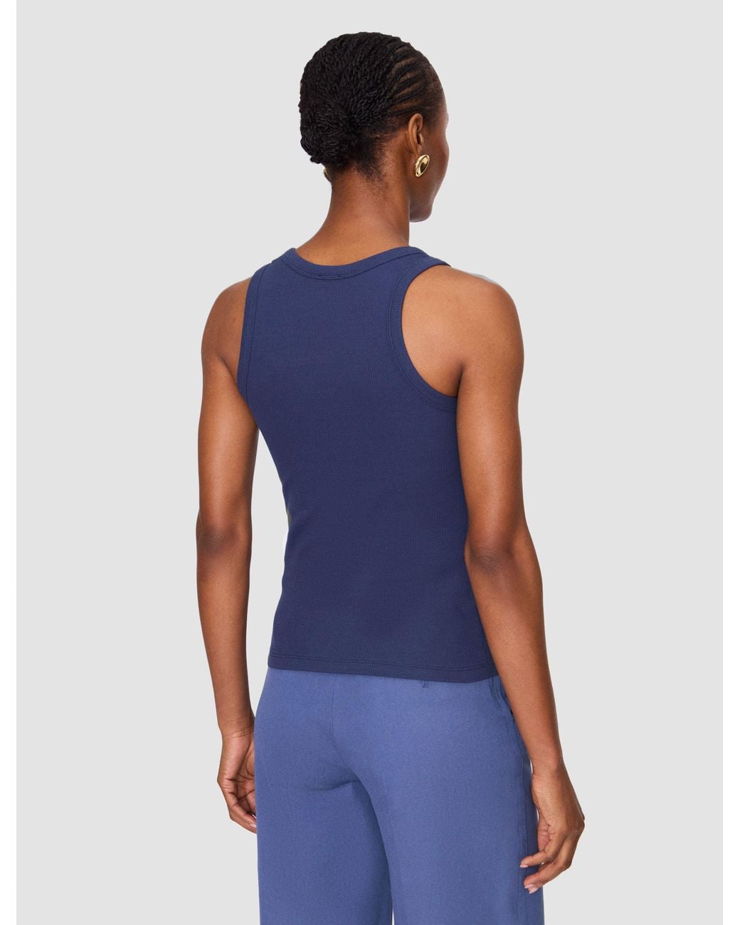 Joseph Blue Yeux Cotton Rib Vest