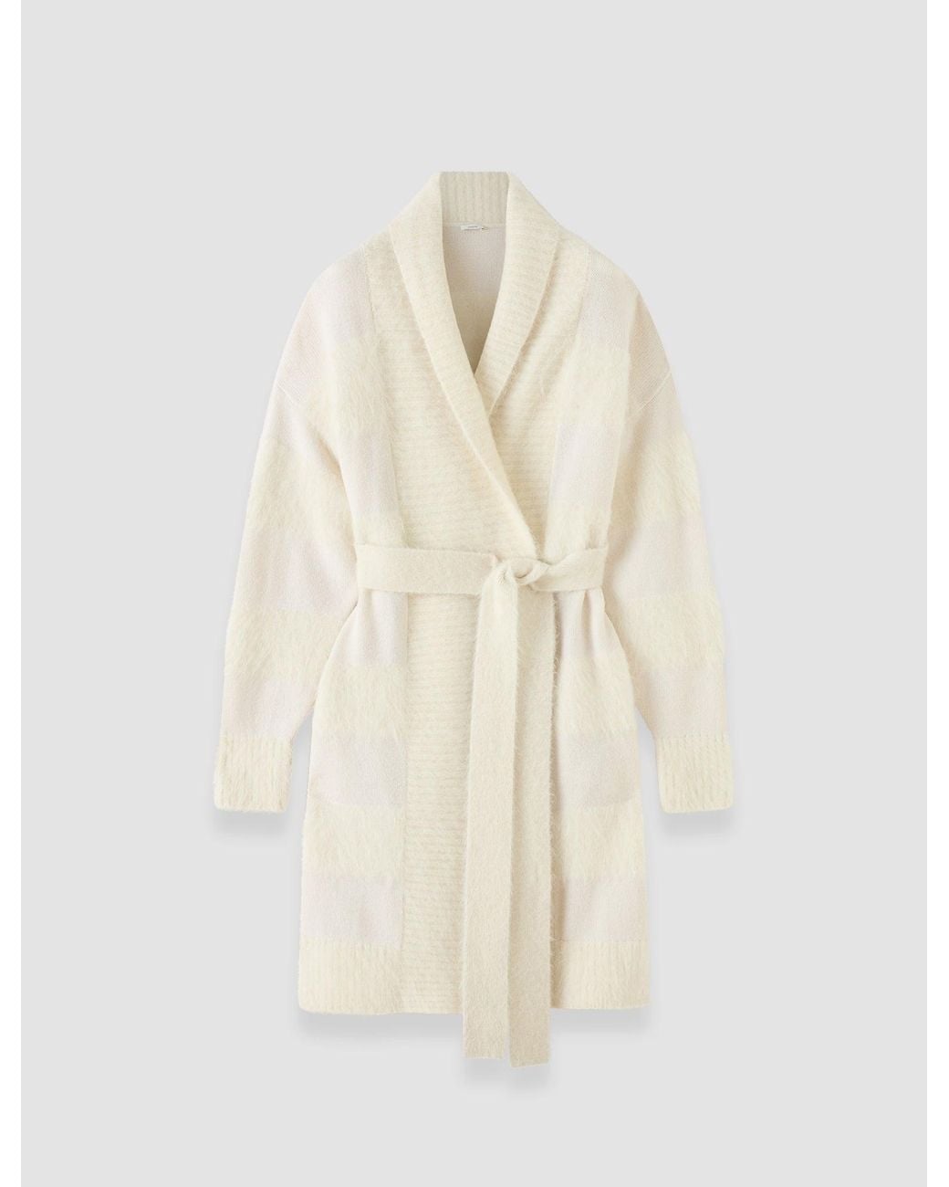 Joseph White Sammy Brushed Striped Cardigan