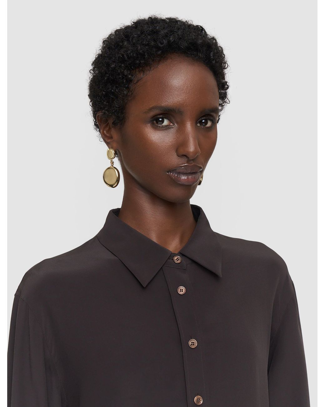 Joseph Brown Joe Crepe De Chine Silk Blouse