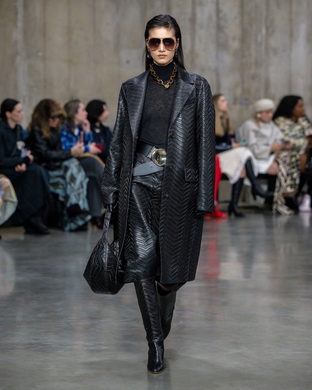 Joseph Black Elodie Bean Wide Leather Belt