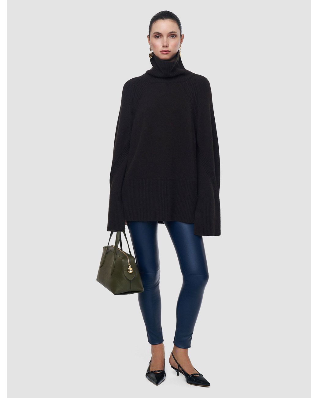 Joseph Brown Loftus Pure Cashmere High Neck Jumper