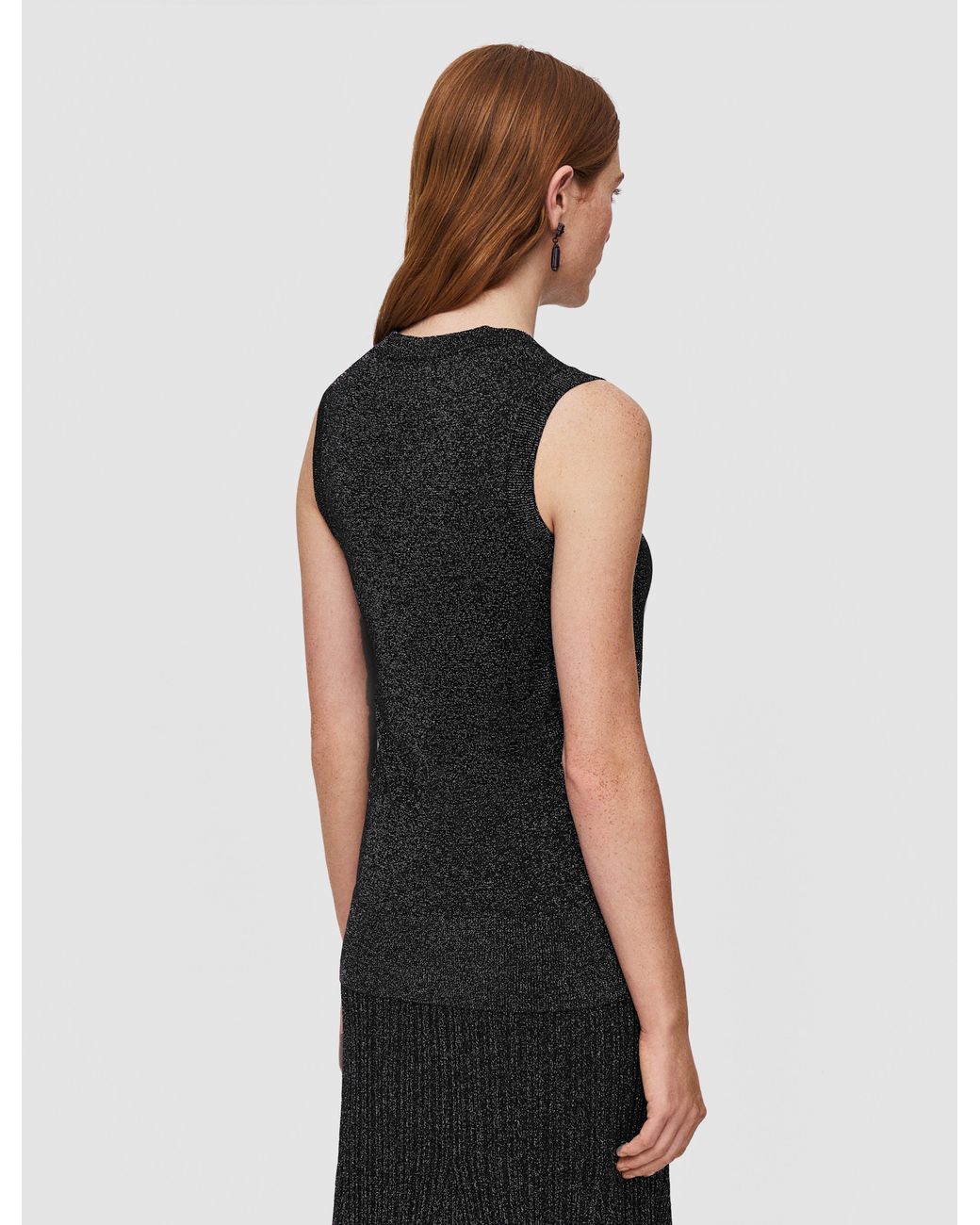 Joseph Blue Lurex Knit Tank Top