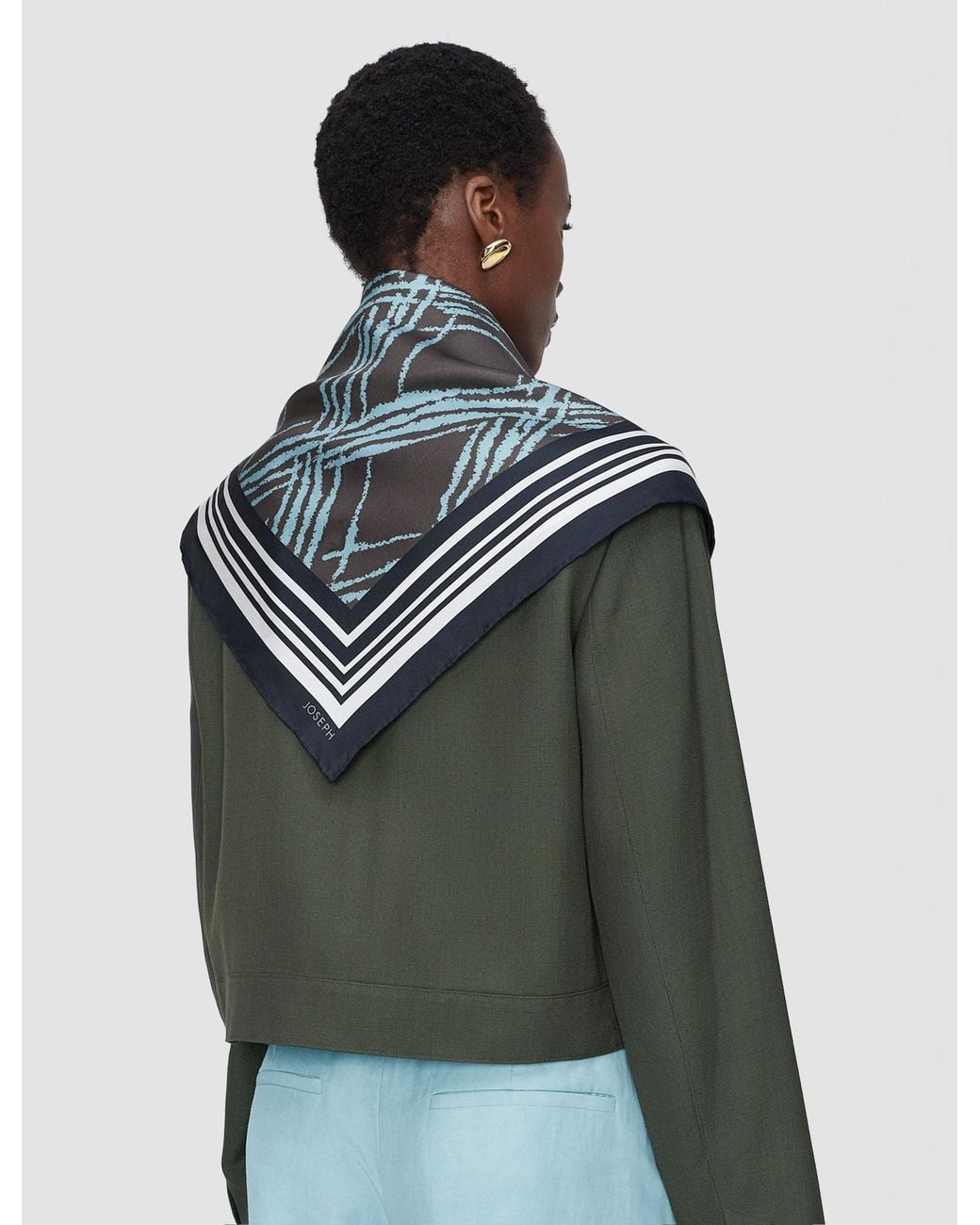 Joseph Blue Zhara Silk Scarf
