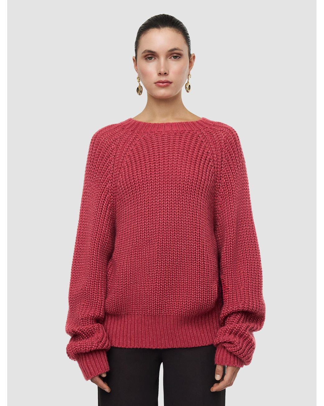 Joseph Red Plamer Wool Cashmere Jumper