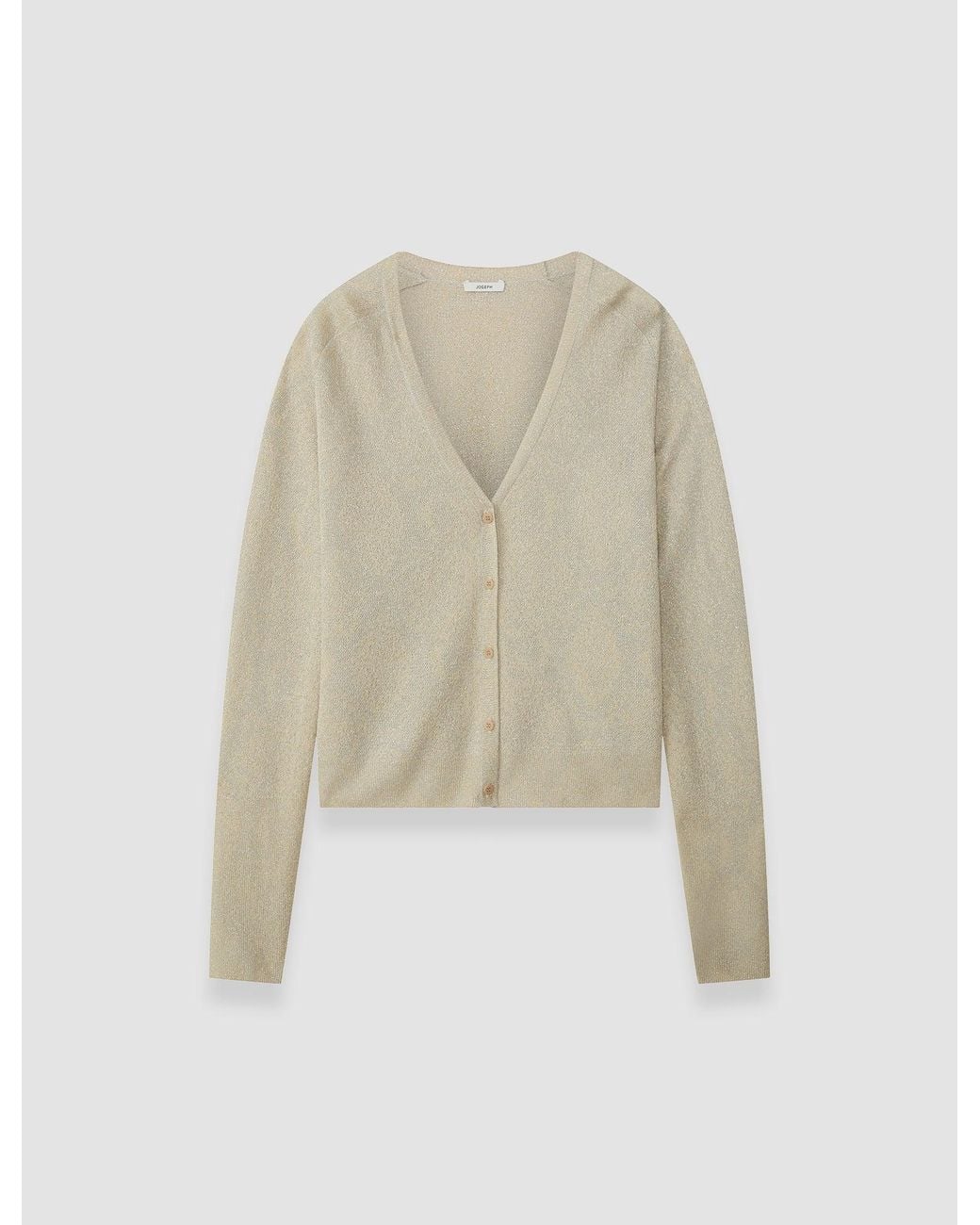 Joseph Natural Doris Lurex Snake Knit Cardigan