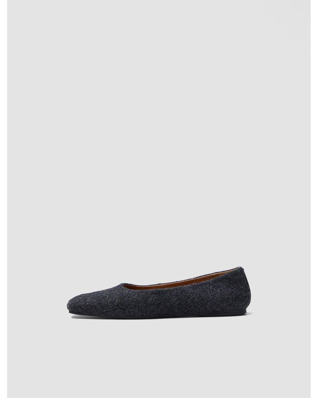 Joseph White Textured Wool Ballerinas