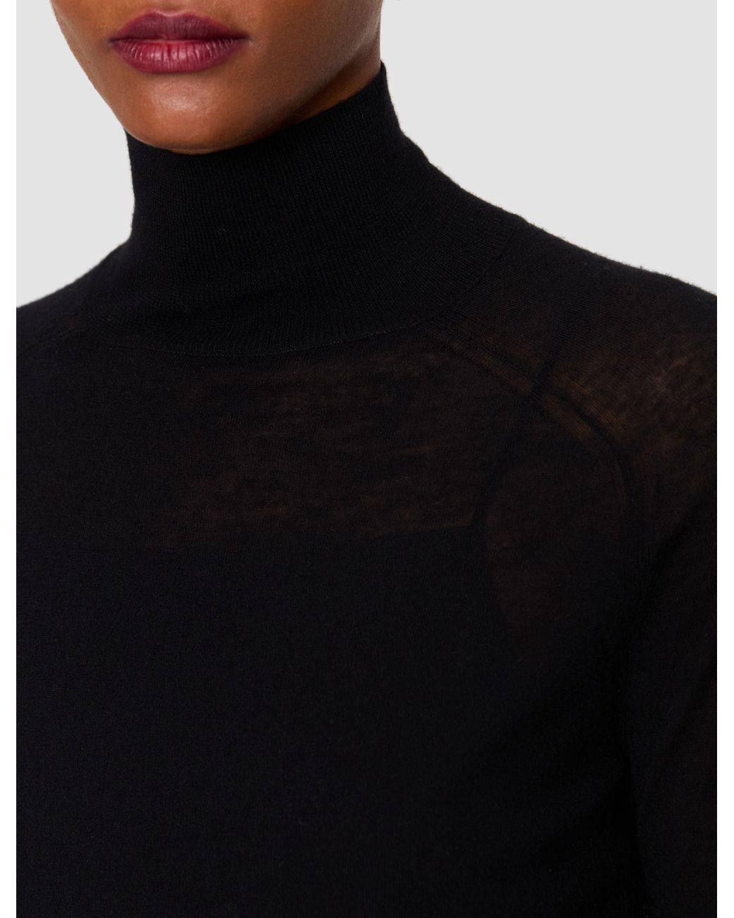 Joseph Black Yara Cashair High Neck Jumper