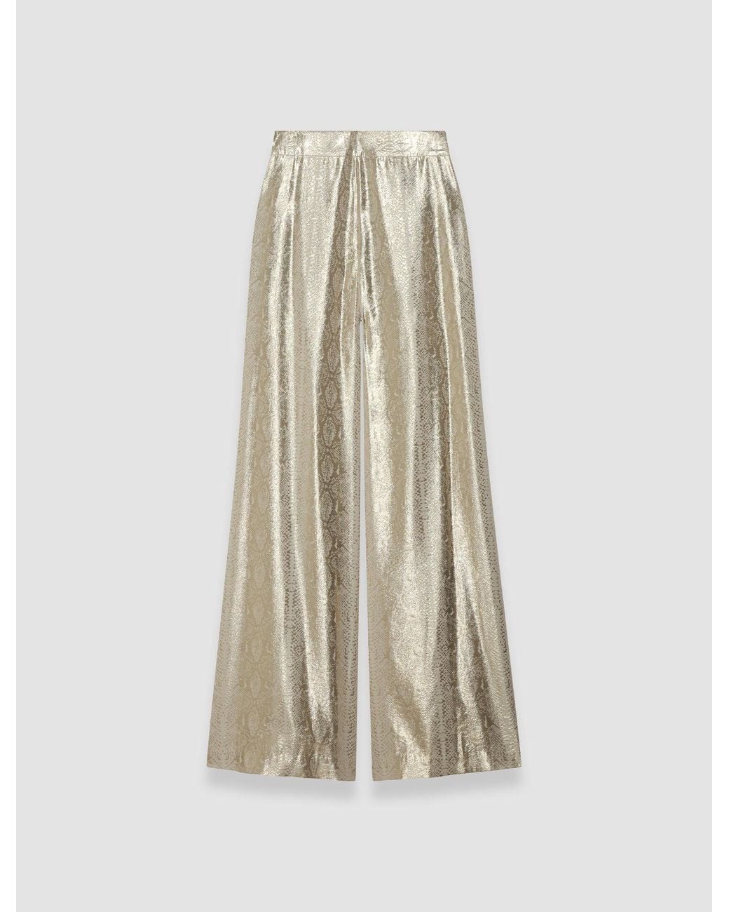 Joseph White Selene Silk Snake Lamé Trousers
