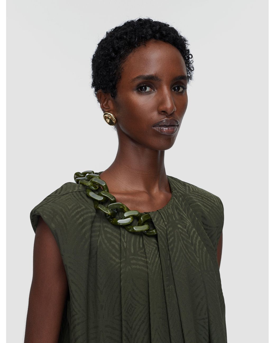 Joseph Green Taddart Jacquard Silk Top
