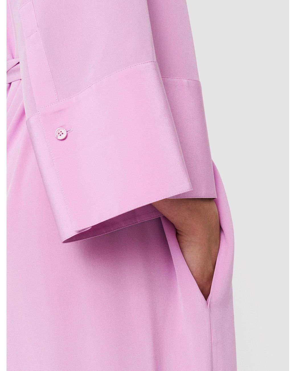 JOSEPH Silk Crepe De Soie Darius Dress in Pink | Lyst