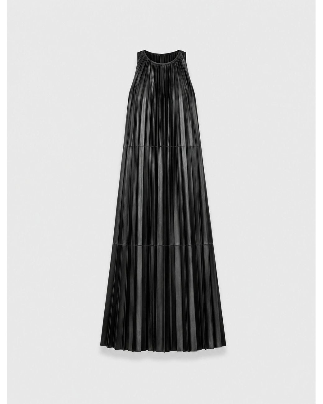 Joseph Black Calver Pleated Nappa Leather Dress