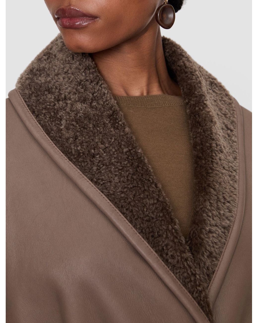 Joseph Brown Manu Textured Shearling Leather Jacket