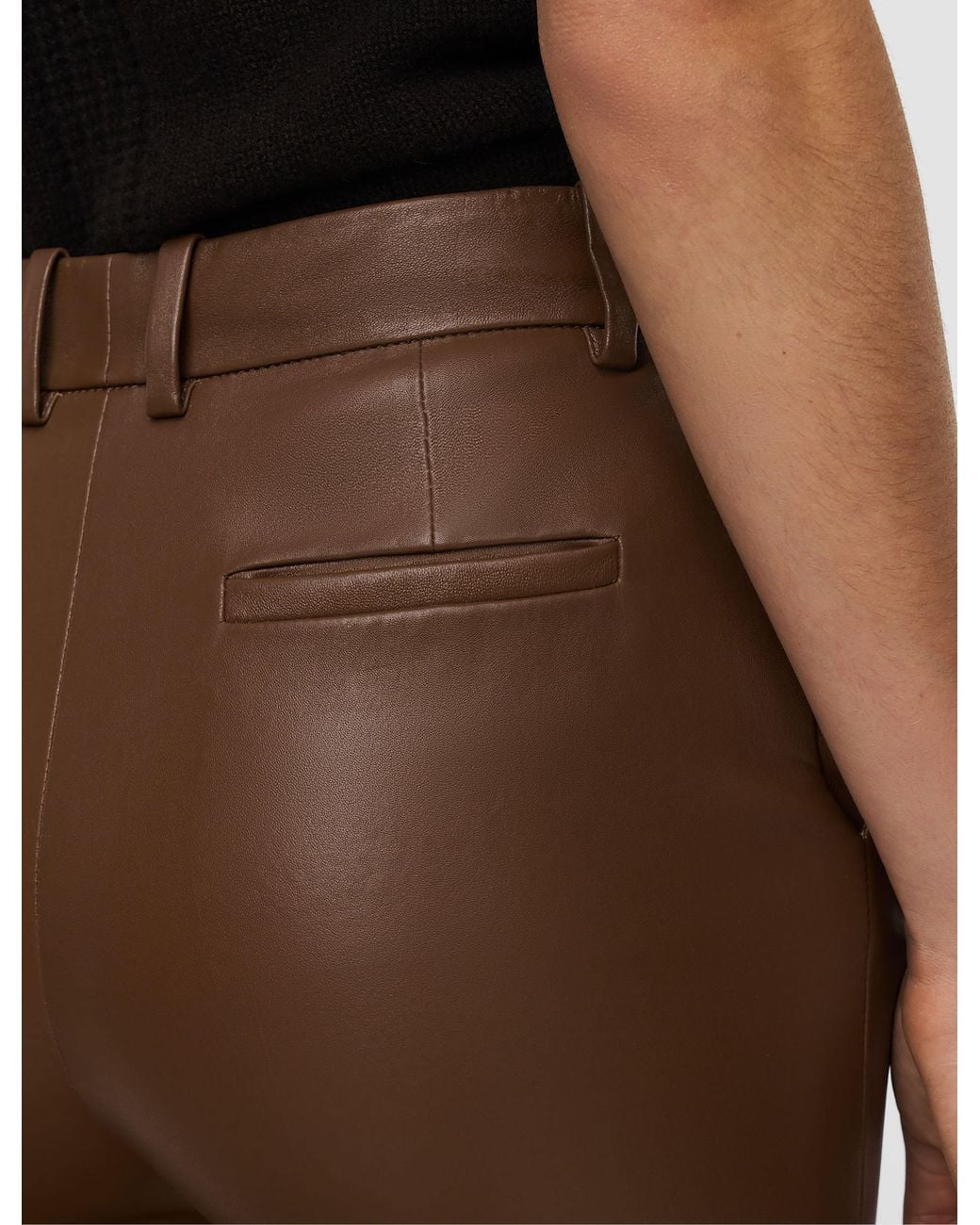 Joseph Brown Tafira Leather Stretch Trousers