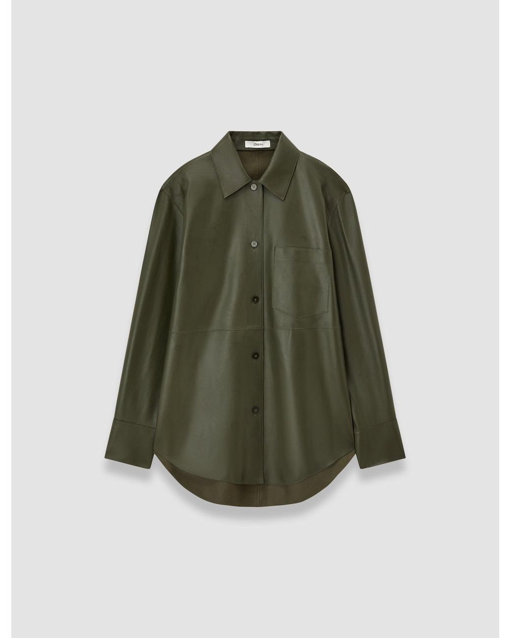 Joseph Green Penna Soft Nappa Leather Overshirt