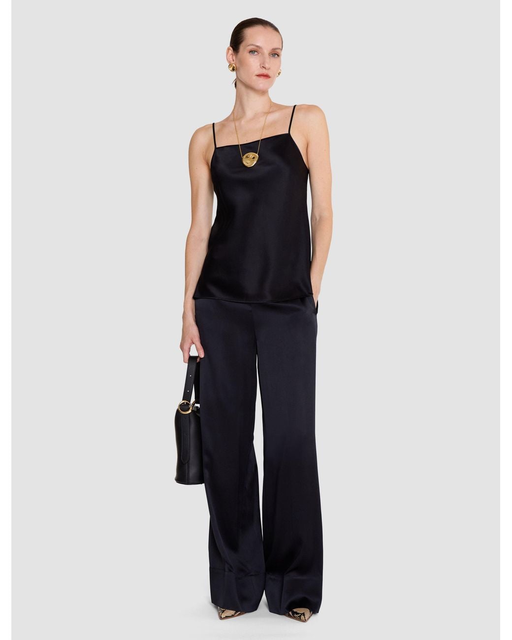 Joseph Blue Dijon Silk Satin Trousers