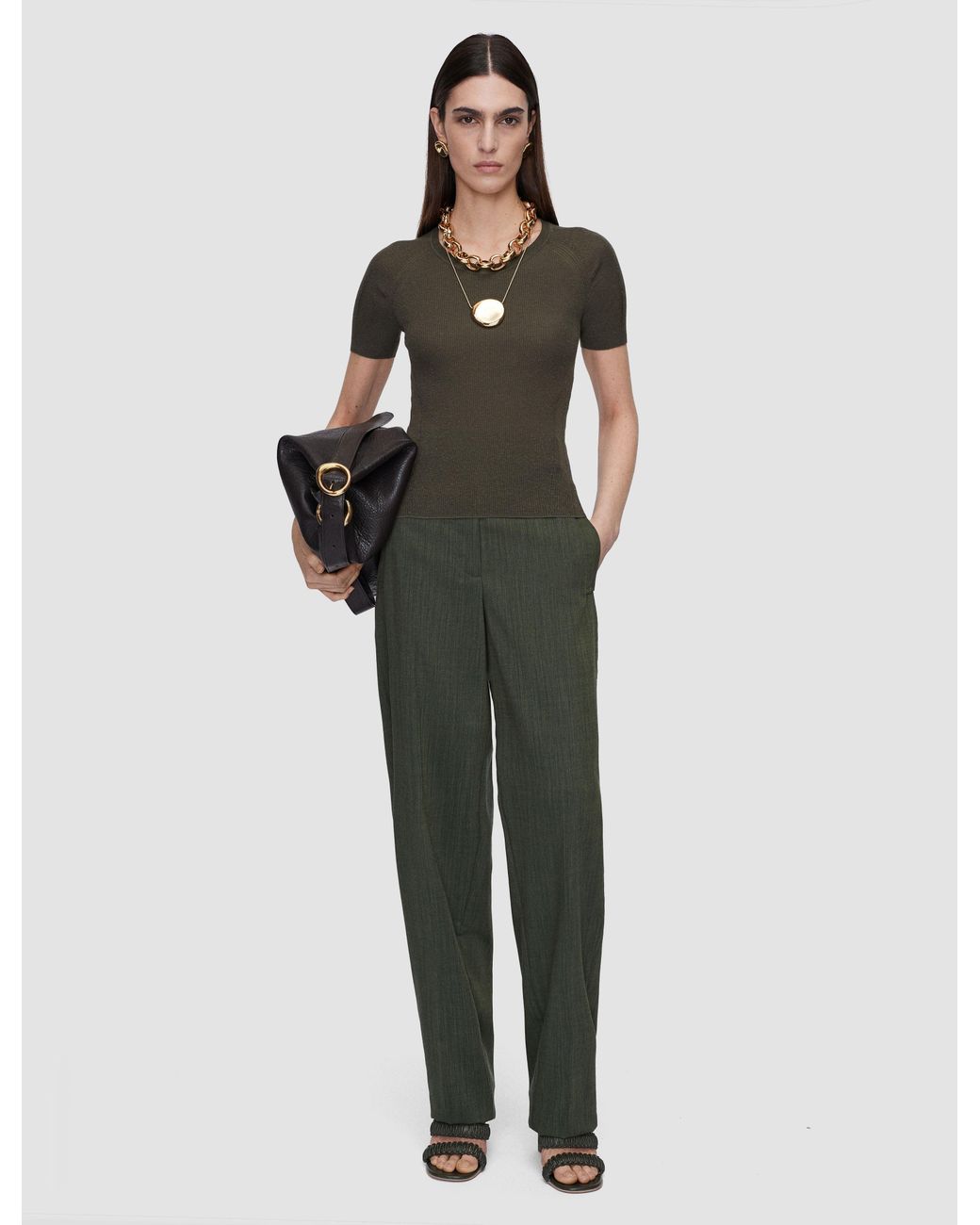 Joseph Green Belarb Linen Blend Knit T-Shirt