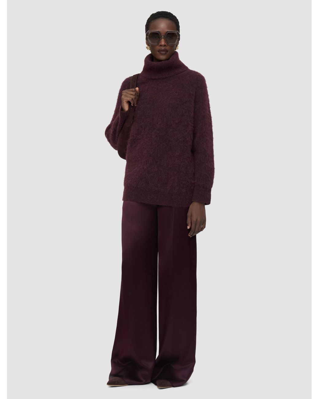 Joseph Red Meslay Brushed Wool Jumper