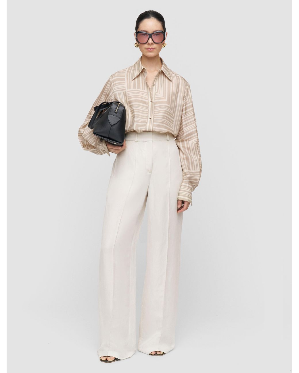 Pantalon Jnane En Mélange De Lin Joseph en coloris White