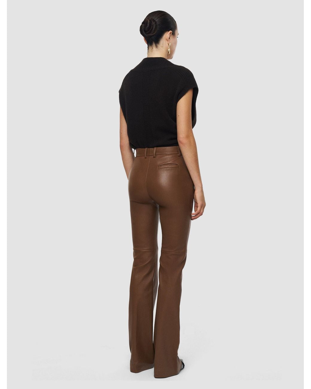 Joseph Brown Tafira Leather Stretch Trousers