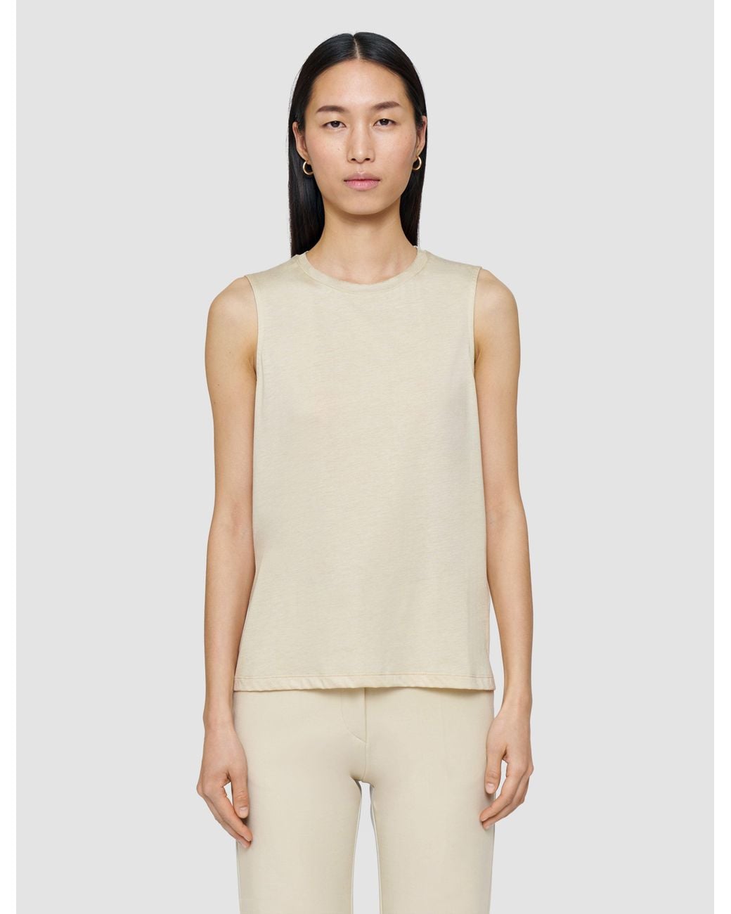 Joseph Natural Cotton Silk Jersey Tank Top