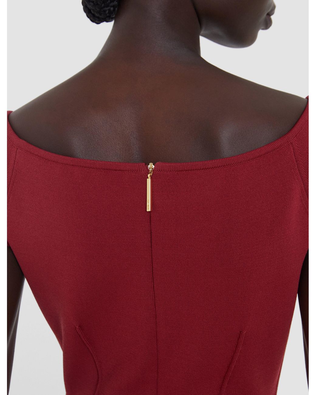 Joseph Red Foin Compact Milano Knit Dress