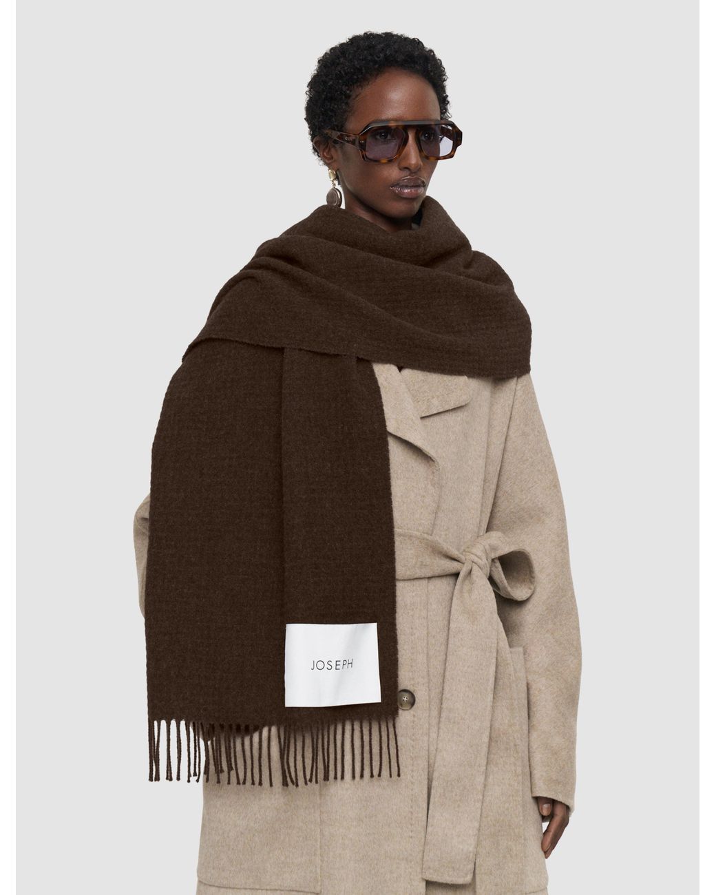 Joseph Brown Flora Waffle Wool Scarf