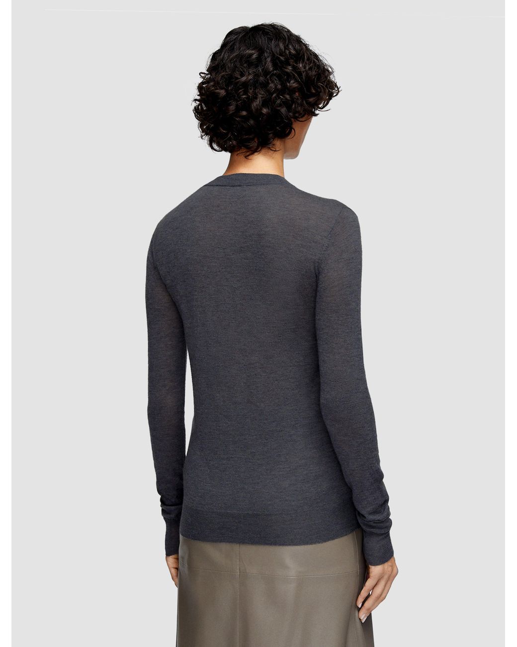 Joseph Black Cashair Round Neck Jumper