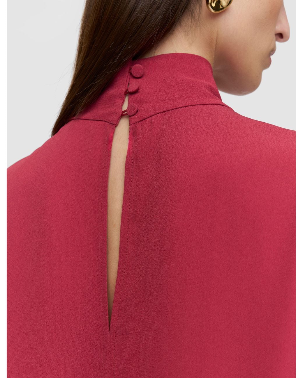 Joseph Red Buick Crepe Blouse