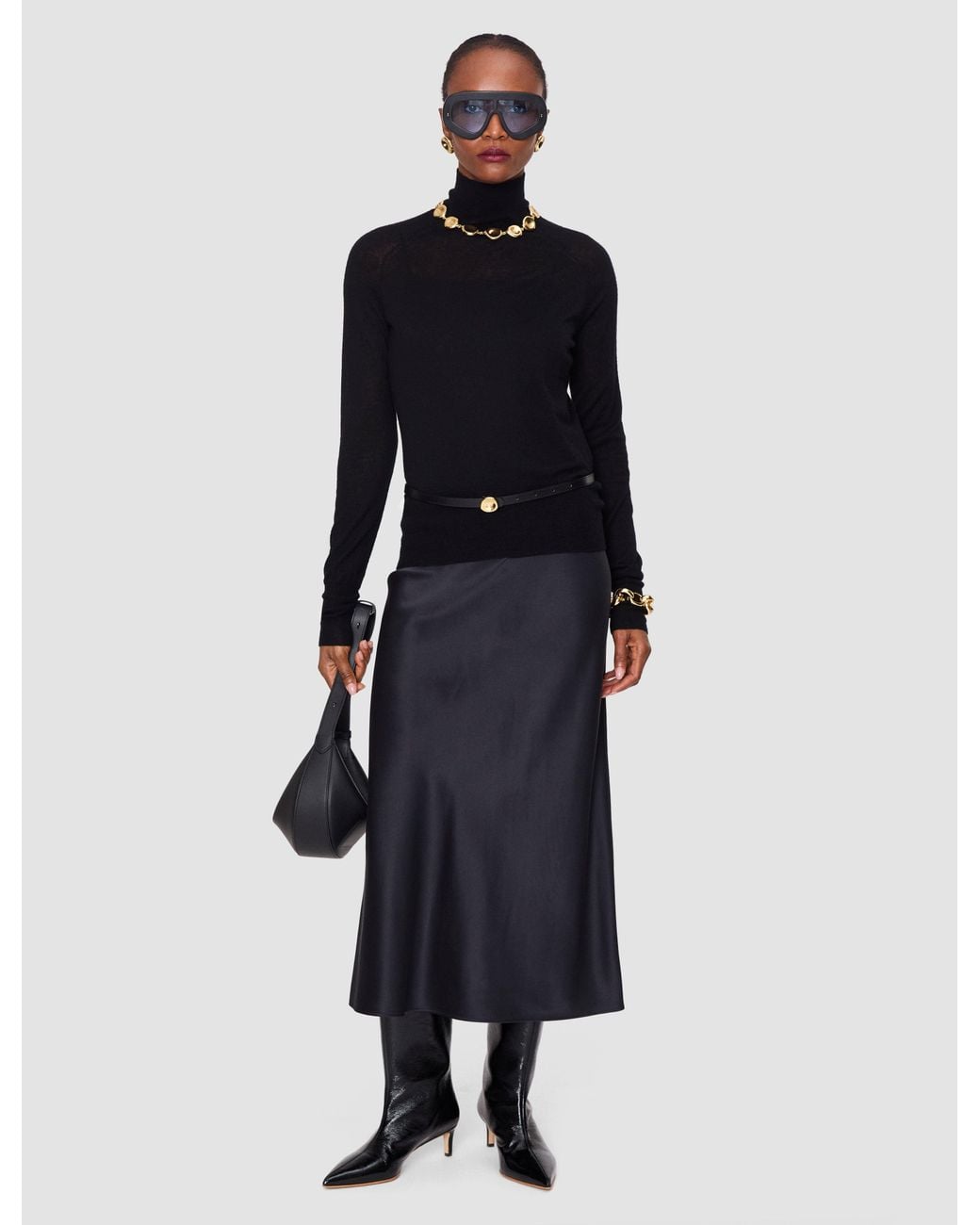 Joseph Black Yara Cashair High Neck Jumper