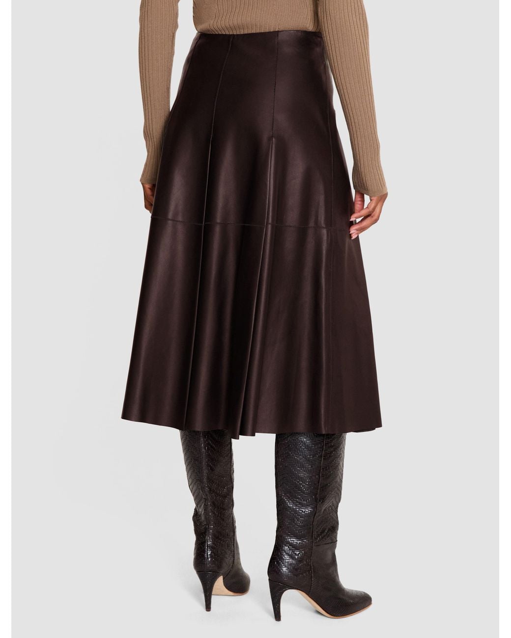 Joseph White Riya Soft Nappa Skirt