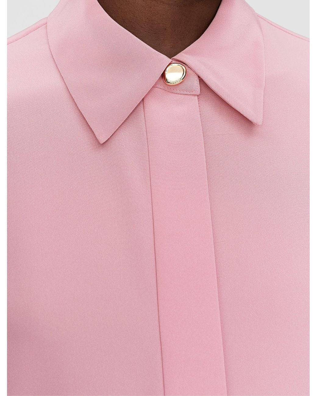 Joseph Pink Camilia Satin Twill Blouse