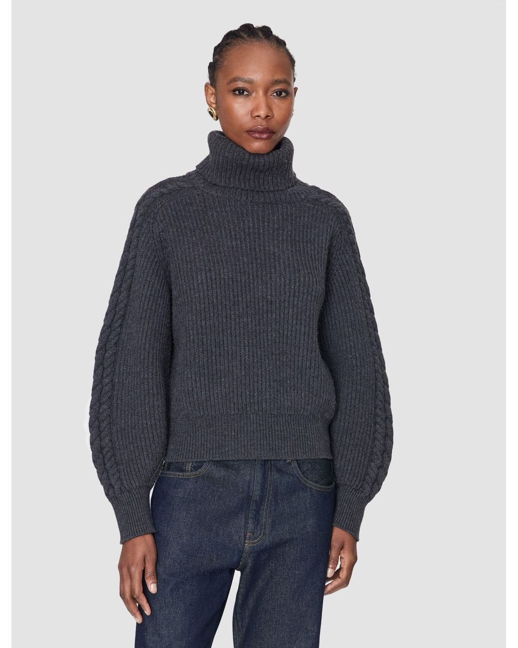 Joseph Black Alodina Merino Wool Knit Jumper