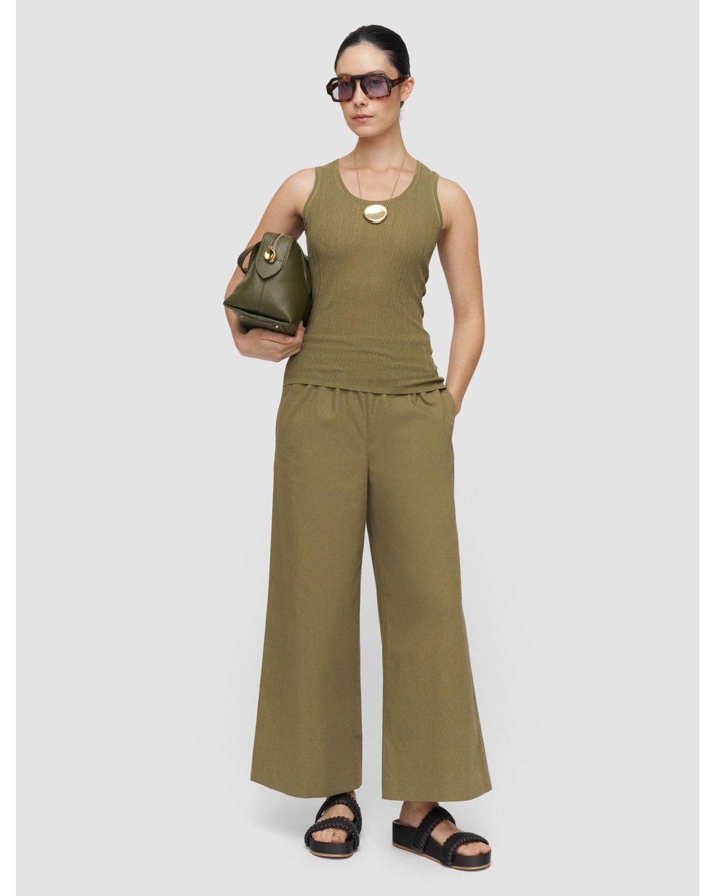 Joseph Green Bayt Crinkle Viscose Vest Top