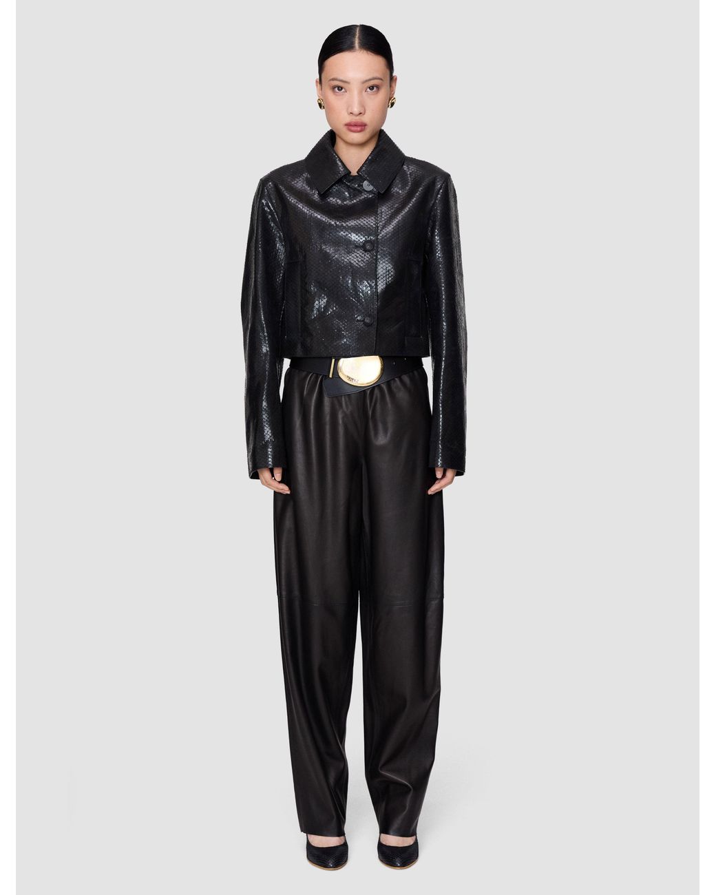 Joseph Black Edale Scaled Leather Jacket