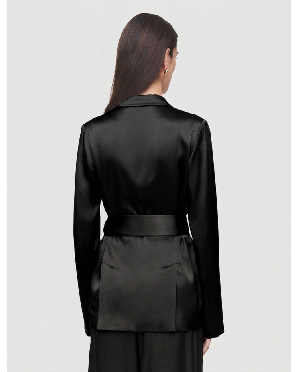 Joseph Black Archer Silk Satin Jacket