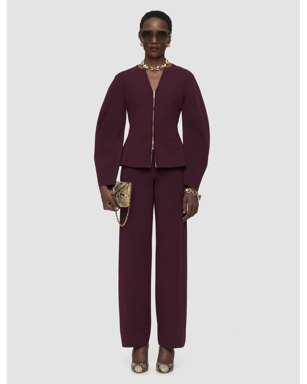 Joseph Purple Peggy Compact Milano Knit Jacket