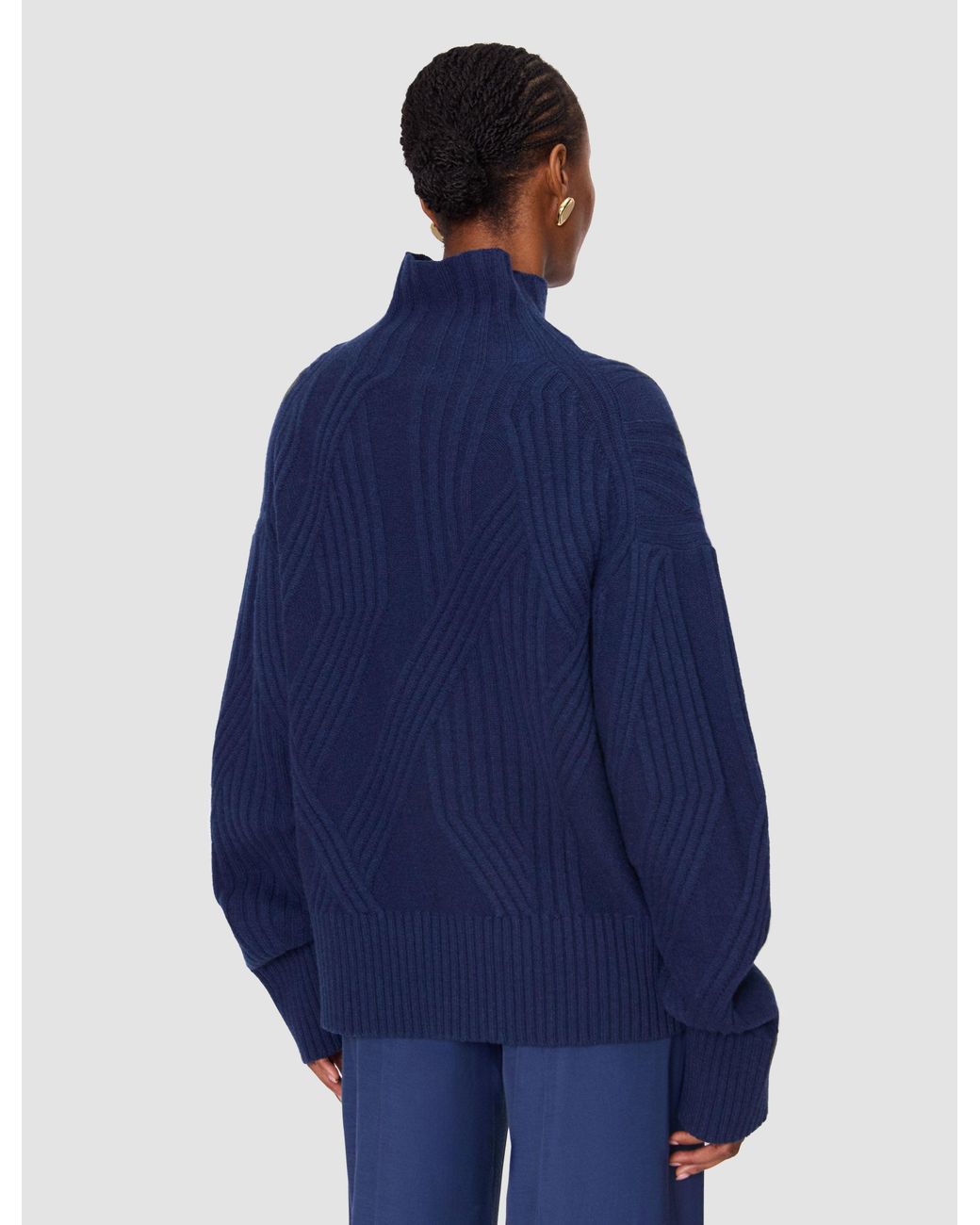 Joseph Blue Isabel Soft Wool Rib Jumper